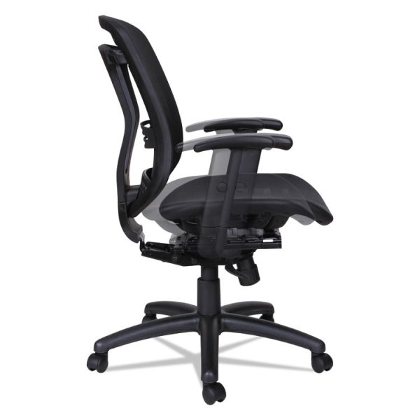 Alera Eon Series Multifunction Mid-Back Suspension Mesh Chair, Supports Up To 275 Lb, 17.51" To 21.25" Seat Height, Black - Image 6