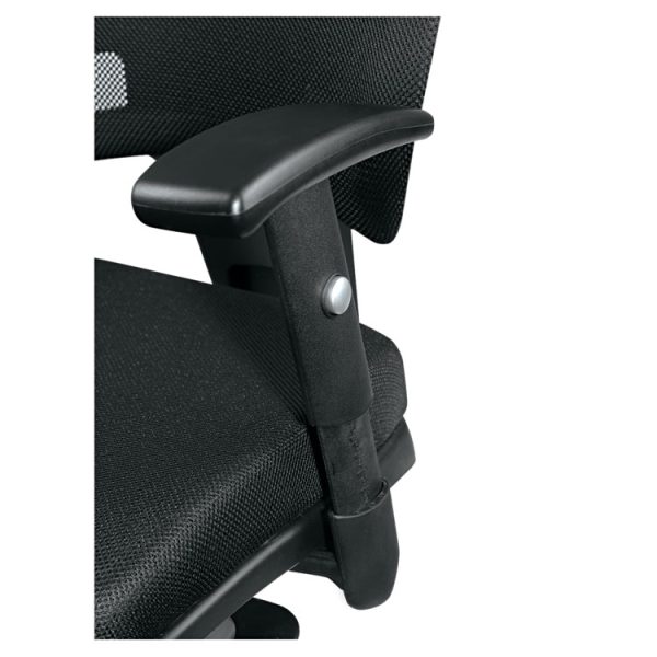Alera Epoch Series Fabric Mesh Multifunction Chair, Supports Up To 275 Lb, 17.63" To 22.44" Seat Height, Black - Image 4