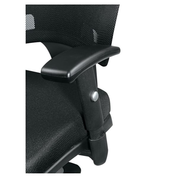 Alera Epoch Series Fabric Mesh Multifunction Chair, Supports Up To 275 Lb, 17.63" To 22.44" Seat Height, Black - Image 3