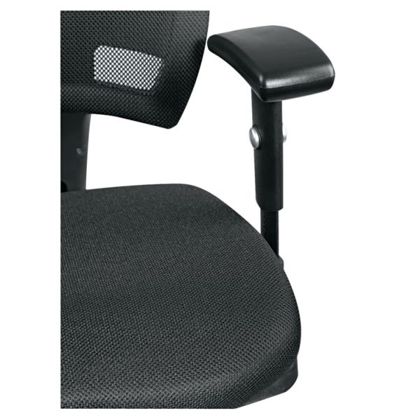 Alera Epoch Series Fabric Mesh Multifunction Chair, Supports Up To 275 Lb, 17.63" To 22.44" Seat Height, Black - Image 2