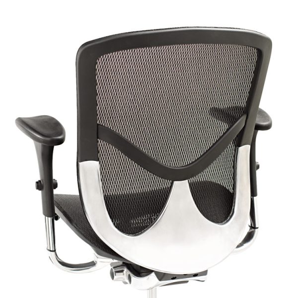 Alera Eq Series Ergonomic Multifunction Mid-Back Mesh Chair, Supports Up To 250 Lb, Black Seat/back, Aluminum Base - Image 7