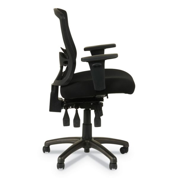 Alera Etros Series Mesh Mid-Back Petite Multifunction Chair, Supports Up To 275 Lb, 17.16" To 20.86" Seat Height, Black - Image 9