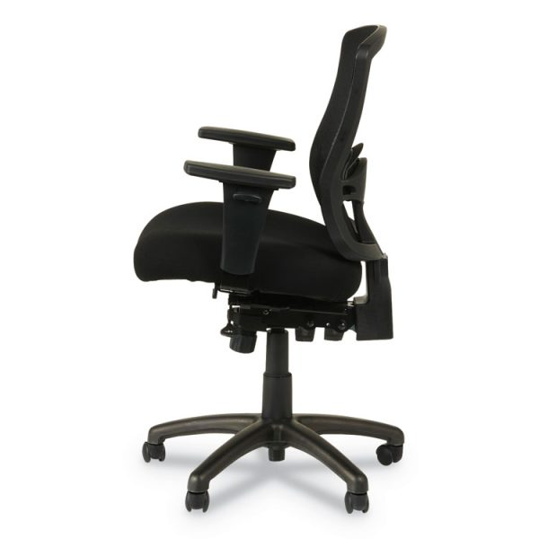 Alera Etros Series Mesh Mid-Back Petite Multifunction Chair, Supports Up To 275 Lb, 17.16" To 20.86" Seat Height, Black - Image 5