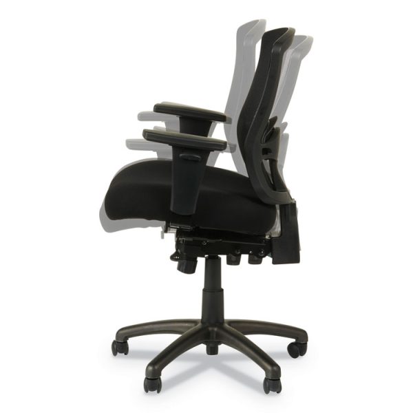 Alera Etros Series Mesh Mid-Back Petite Multifunction Chair, Supports Up To 275 Lb, 17.16" To 20.86" Seat Height, Black - Image 6