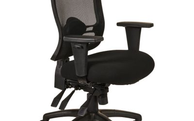 Alera Etros Series Mid-Back Multifunction With Seat Slide Chair, Supports Up To 275 Lb, 17.83″ To 21.45″ Seat Height, Black