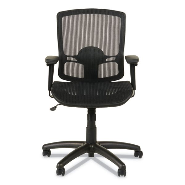 Alera Etros Series Suspension Mesh Mid-Back Synchro Tilt Chair, Supports Up To 275 Lb, 15.74" To 19.68" Seat Height, Black - Image 2
