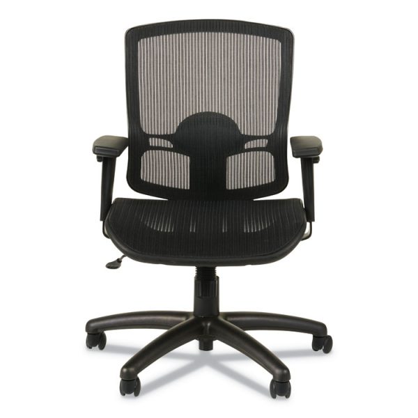 Alera Etros Series Suspension Mesh Mid-Back Synchro Tilt Chair, Supports Up To 275 Lb, 15.74" To 19.68" Seat Height, Black - Image 3