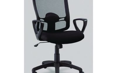 Alera Etros Series Mesh Mid-Back Chair, Supports Up To 275 Lb, 18.03″ To 21.96″ Seat Height, Black