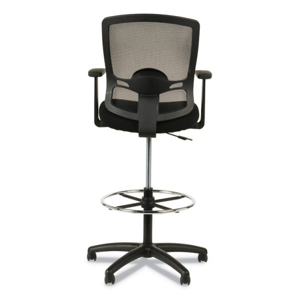 Alera Etros Series Mesh Stool, Supports Up To 275 Lb, 25.19" To 35.23" Seat Height, Black - Image 4