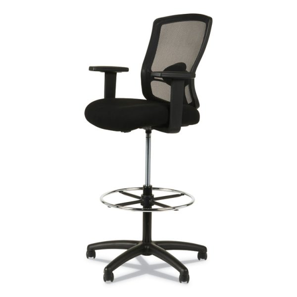 Alera Etros Series Mesh Stool, Supports Up To 275 Lb, 25.19" To 35.23" Seat Height, Black - Image 6