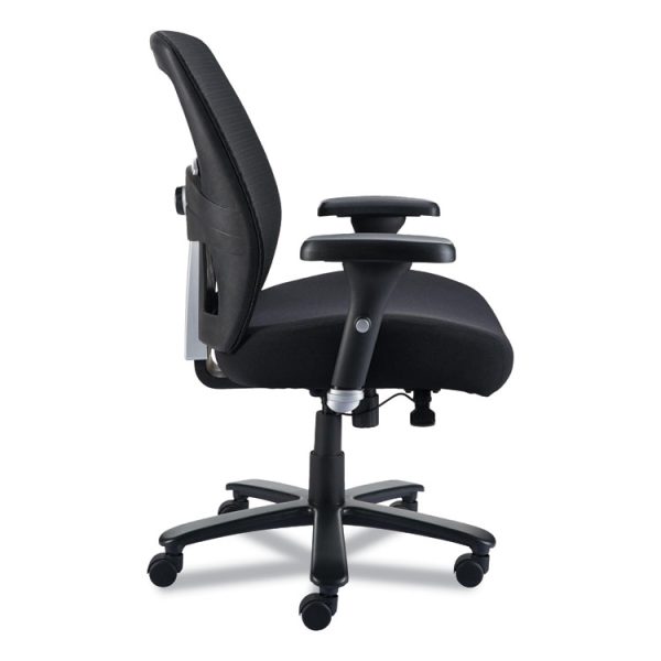 Alera Faseny Series Big and Tall Manager Chair, Supports Up to 400 lbs, 17.48" to 21.73" Seat Height, Black Seat/Back/Base - Image 2