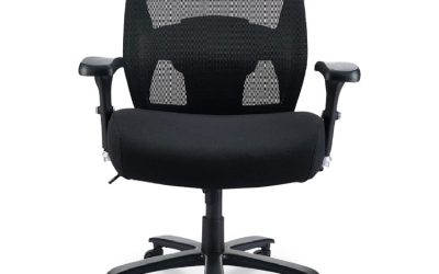 Alera Faseny Series Big and Tall Manager Chair, Supports Up to 400 lbs, 17.48″ to 21.73″ Seat Height, Black Seat/Back/Base
