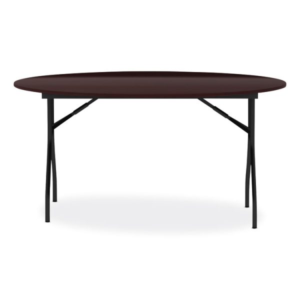 Round Wood Folding Table, 59" Diameter x 29.13h, Mahogany - Image 7