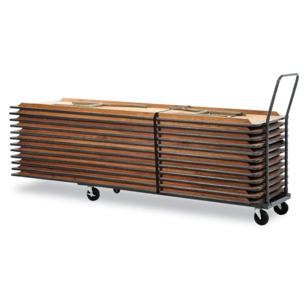 Chair/Table Cart, Metal, 600 lb Capacity, 20.86" x 50.78" to 72.04" x 43.3", Black - Image 4