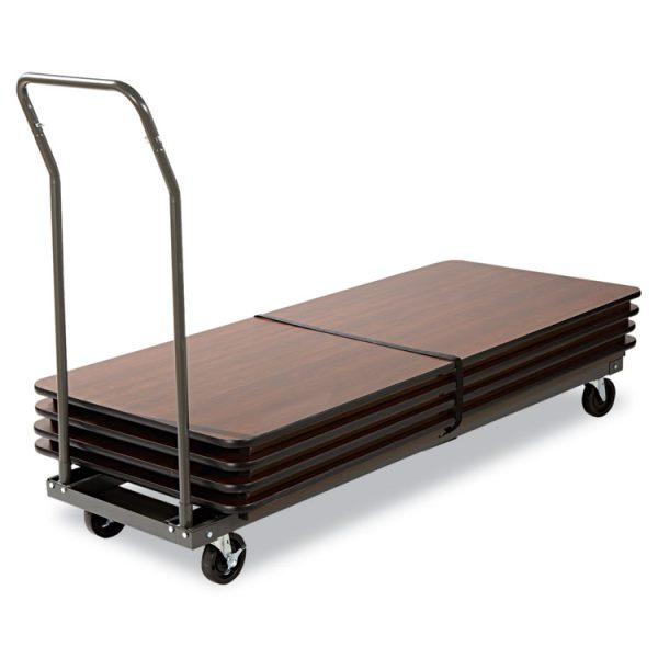 Chair/Table Cart, Metal, 600 lb Capacity, 20.86" x 50.78" to 72.04" x 43.3", Black - Image 6
