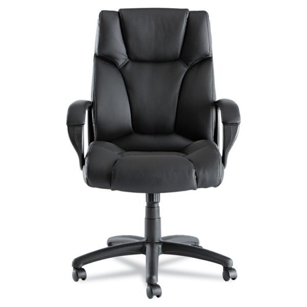 Alera Fraze Series Executive High-Back Swivel/tilt Bonded Leather Chair, Supports 275 Lb, 17.71" To 21.65" Seat Height, Black - Image 8