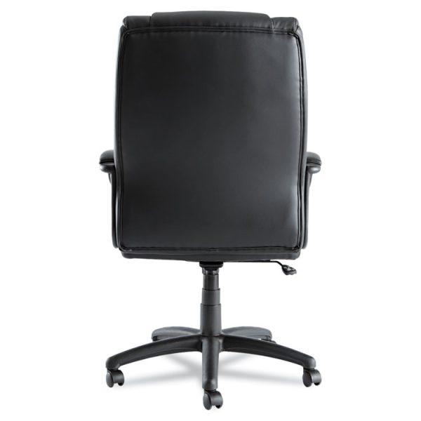 Alera Fraze Series Executive High-Back Swivel/tilt Bonded Leather Chair, Supports 275 Lb, 17.71" To 21.65" Seat Height, Black - Image 7