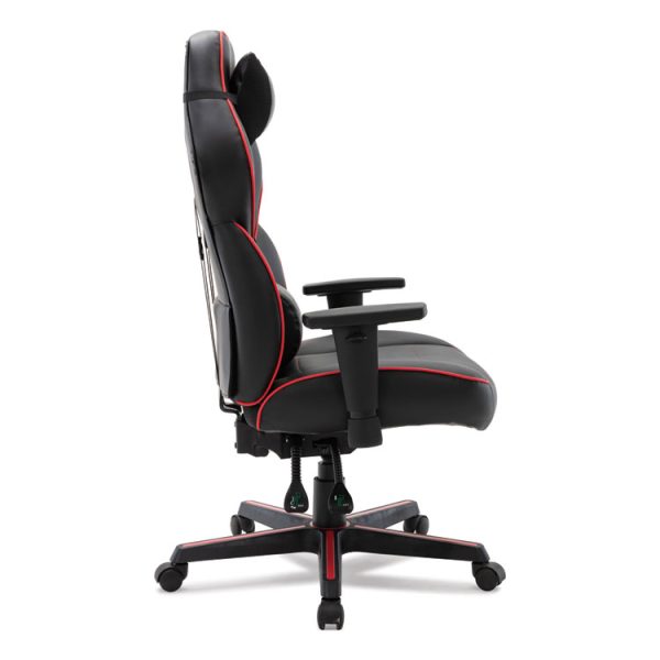 Racing Style Ergonomic Gaming Chair, Supports 275 Lb, 15.91" To 19.8" Seat Height, Black/red Trim Seat/back, Black/red Base - Image 2