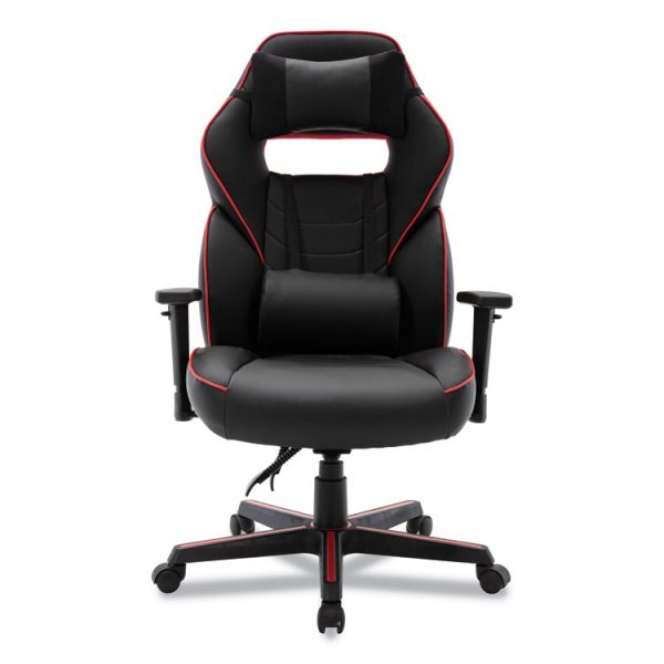 Racing Style Ergonomic Gaming Chair, Supports 275 Lb, 15.91" To 19.8" Seat Height, Black/red Trim Seat/back, Black/red Base - Image 3