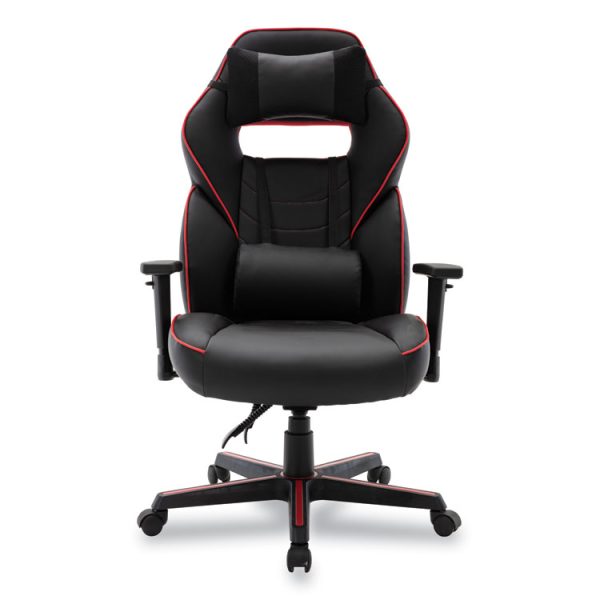 Racing Style Ergonomic Gaming Chair, Supports 275 Lb, 15.91" To 19.8" Seat Height, Black/red Trim Seat/back, Black/red Base - Image 9