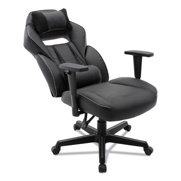 Racing Style Ergonomic Gaming Chair, Supports 275 Lb, 15.91" To 19.8" Seat Height, Black/gray Trim Seat/back, Black/gray Base - Image 8