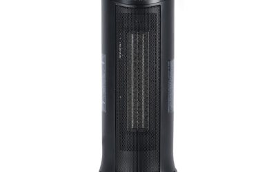 Mini Tower Ceramic Heater, 1,500 W, 7.37 x 7.37 x 17.37, Black