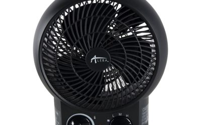 Heater Fan, 1,500 W, 8.25 x 4.37 x 9.5, Black