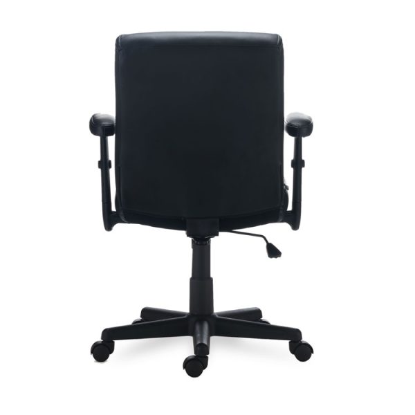 Alera Harthope Leather Task Chair, Supports Up to 275 lb, Black Seat/Back, Black Base - Image 3