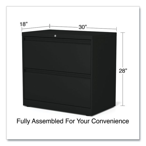 Lateral File, 2 Legal/Letter-Size File Drawers, Black, 30" x 18.63" x 28" - Image 6