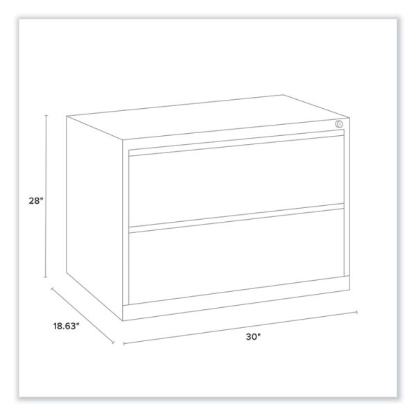 Lateral File, 2 Legal/Letter-Size File Drawers, Light Gray, 36" x 18.63" x 28" - Image 6