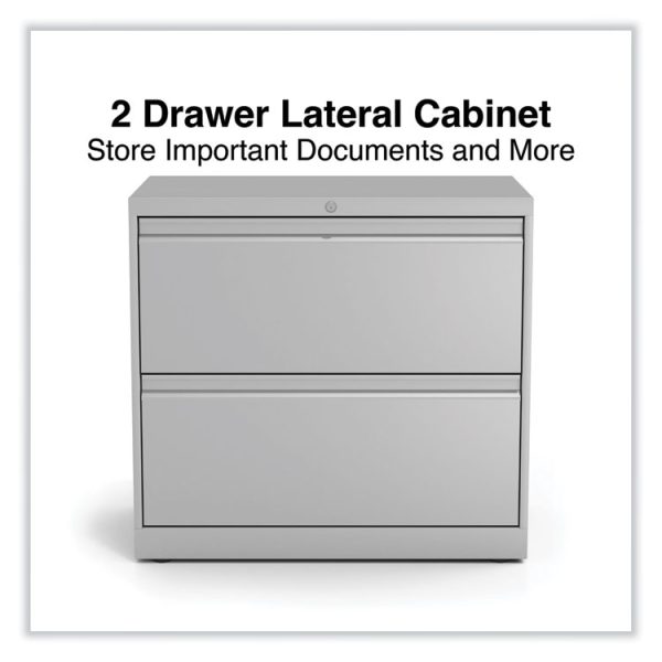 Lateral File, 2 Legal/Letter-Size File Drawers, Light Gray, 36" x 18.63" x 28" - Image 7