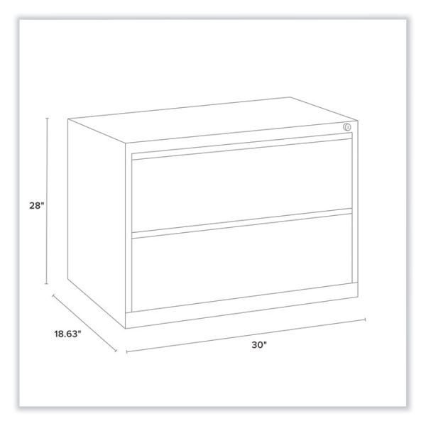 Lateral File, 2 Legal/Letter-Size File Drawers, Putty, 30" x 18.63" x 28" - Image 6