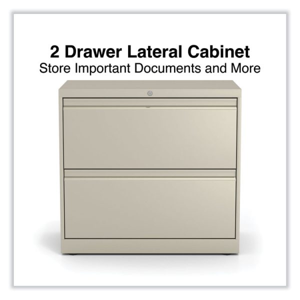 Lateral File, 2 Legal/Letter-Size File Drawers, Putty, 30" x 18.63" x 28" - Image 7