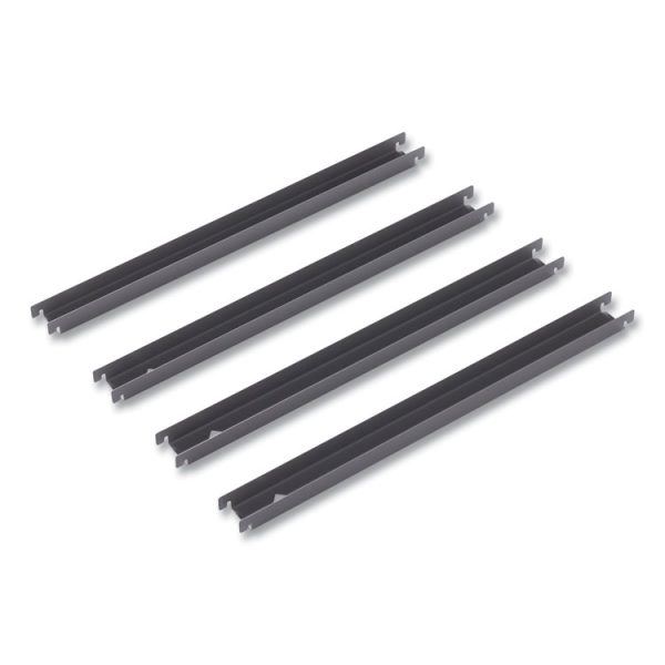 Two Row Hangrails For Alera 30" And 36" Wide Lateral Files, Aluminum, 4/pack - Image 2