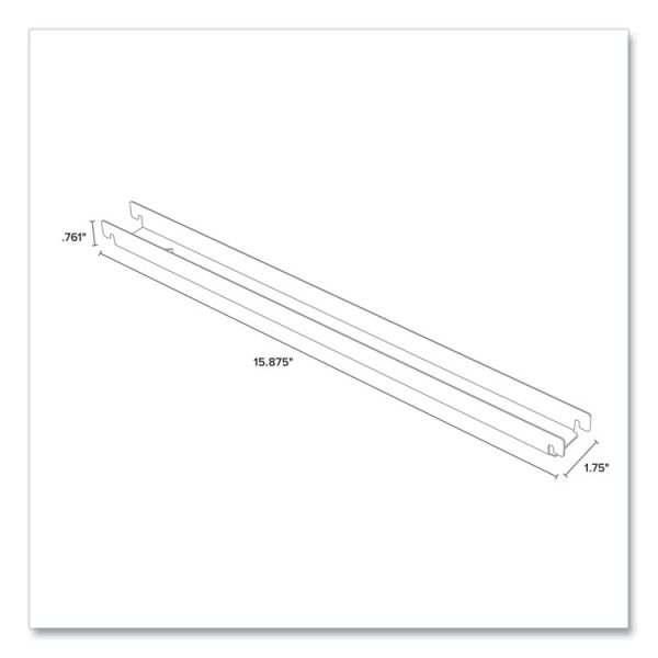 Two Row Hangrails For Alera 30" And 36" Wide Lateral Files, Aluminum, 4/pack - Image 5