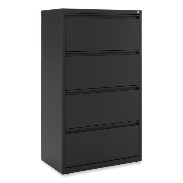 Lateral File, 4 Legal/Letter-Size File Drawers, Black, 30" x 18.63" x 52.5" - Image 2