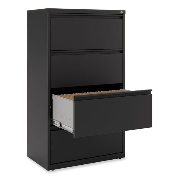 Lateral File, 4 Legal/Letter-Size File Drawers, Black, 30" x 18.63" x 52.5" - Image 6