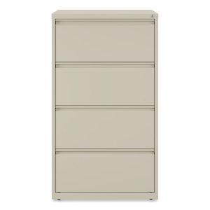 Lateral File, 4 Legal/Letter-Size File Drawers, Putty, 30" x 18.63" x 52.5"