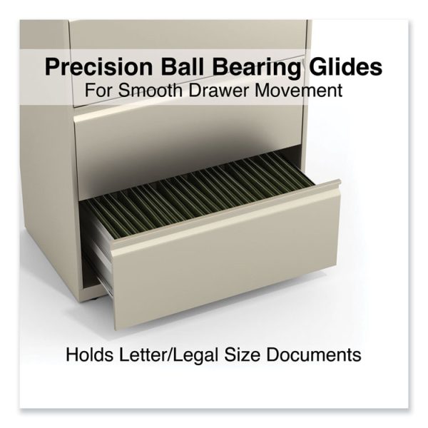 Lateral File, 4 Legal/Letter-Size File Drawers, Putty, 30" x 18.63" x 52.5" - Image 3