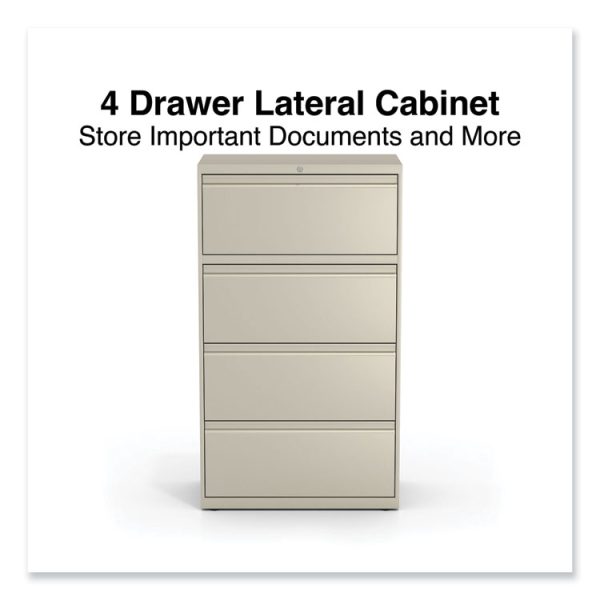 Lateral File, 4 Legal/Letter-Size File Drawers, Putty, 30" x 18.63" x 52.5" - Image 7