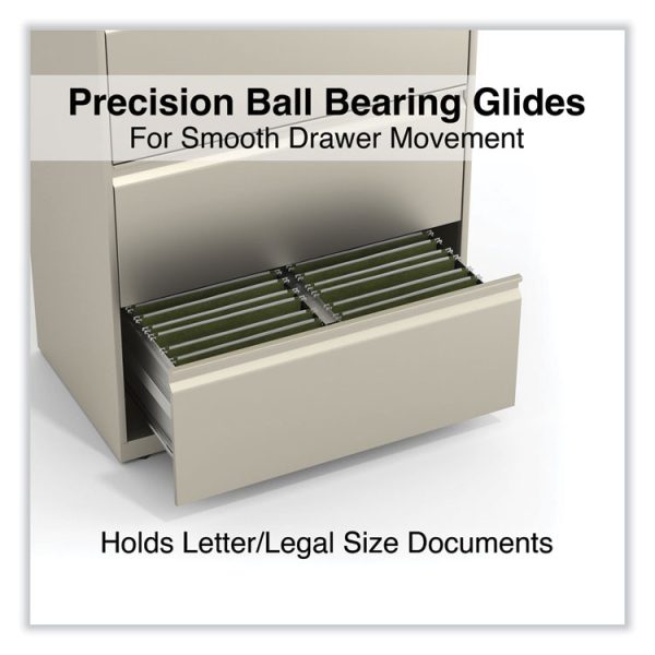 Lateral File, 4 Legal/Letter-Size File Drawers, Putty, 30" x 18.63" x 52.5" - Image 8