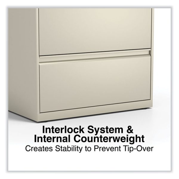 Lateral File, 4 Legal/Letter-Size File Drawers, Putty, 30" x 18.63" x 52.5" - Image 10