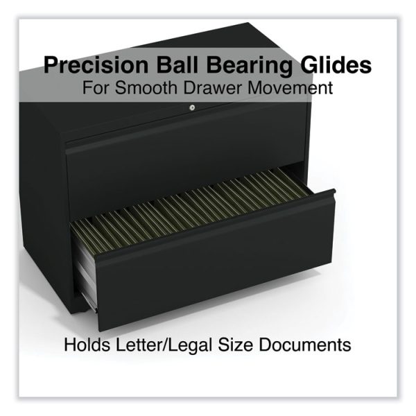 Lateral File, 2 Legal/Letter-Size File Drawers, Black, 36" x 18.63" x 28" - Image 3