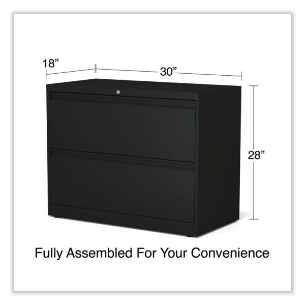 Lateral File, 2 Legal/Letter-Size File Drawers, Black, 36" x 18.63" x 28" - Image 6