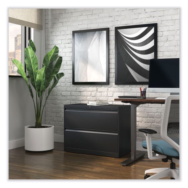 Lateral File, 2 Legal/Letter-Size File Drawers, Black, 36" x 18.63" x 28" - Image 7