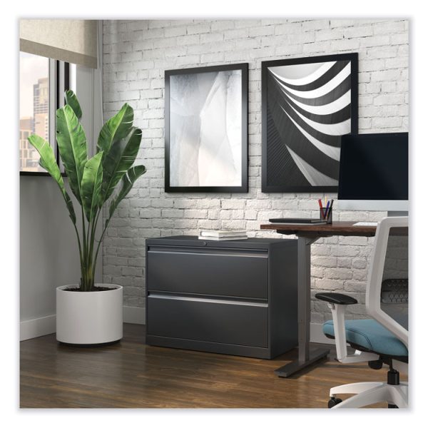 Lateral File, 2 Legal/Letter/A4/A5-Size File Drawers, Charcoal, 36" x 18.63" x 28" - Image 7