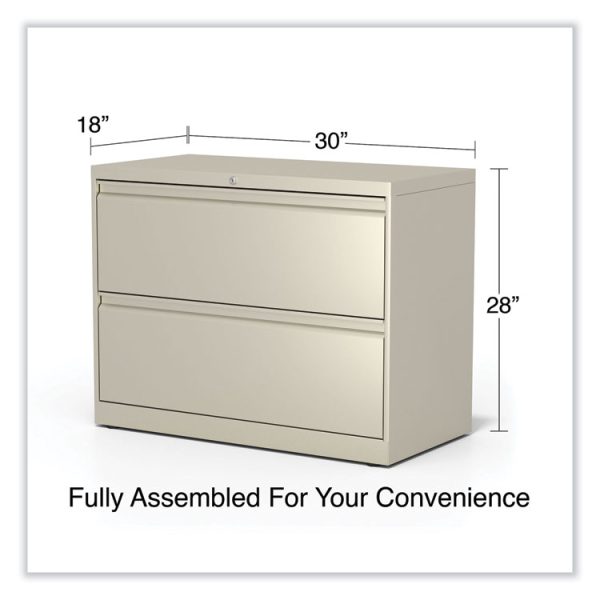 Lateral File, 2 Legal/Letter-Size File Drawers, Putty, 36" x 18.63" x 28" - Image 6