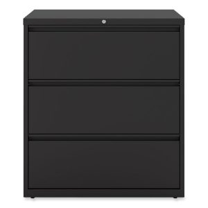 Lateral File, 3 Legal/Letter/A4/A5-Size File Drawers, Black, 36" x 18.63" x 40.25"