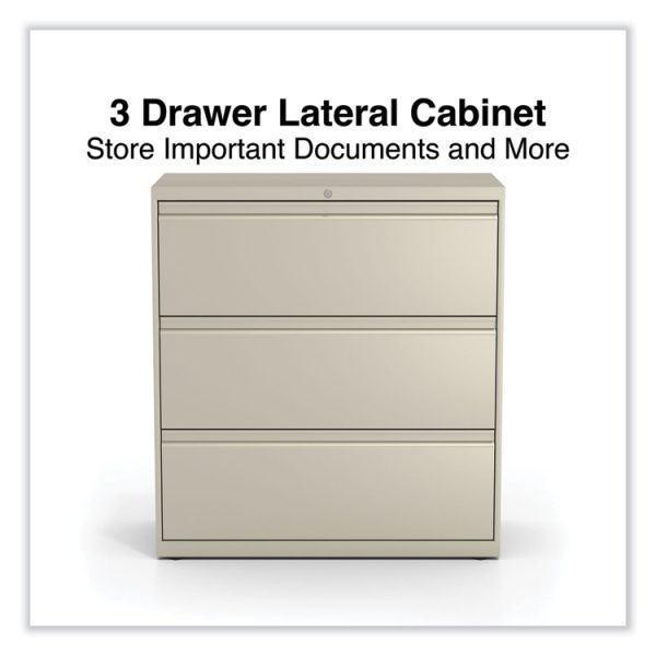 Lateral File, 3 Legal/Letter/A4/A5-Size File Drawers, Putty, 36" x 18.63" x 40.25" - Image 2