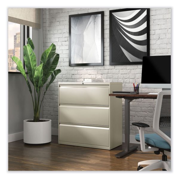 Lateral File, 3 Legal/Letter/A4/A5-Size File Drawers, Putty, 36" x 18.63" x 40.25" - Image 7